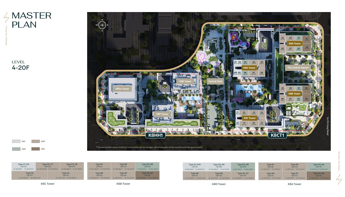 Các loại hình căn hộ The Prime Starlake – Lựa chọn không gian sống tại Tây Hồ Tây 1 Mặt bằng dự án The Prime