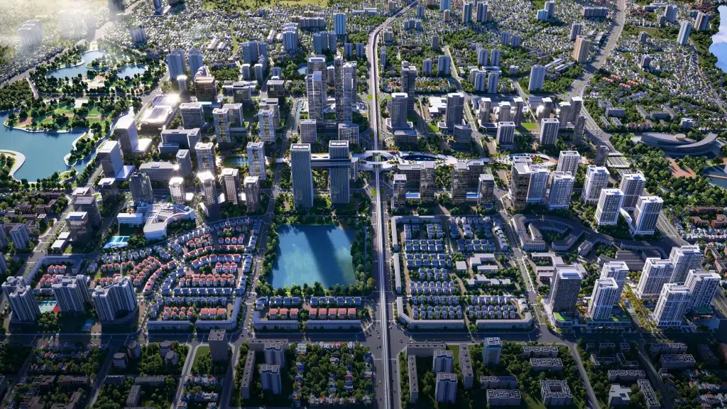 Starlake: Trung tâm hành chính và kinh tế mới của Hà Nội - 2 phoi canh khu do thi starlake city 1024x576 1