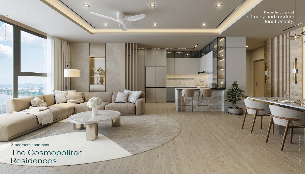 Nội thất căn hộ 2 phòng ngủ The Prime