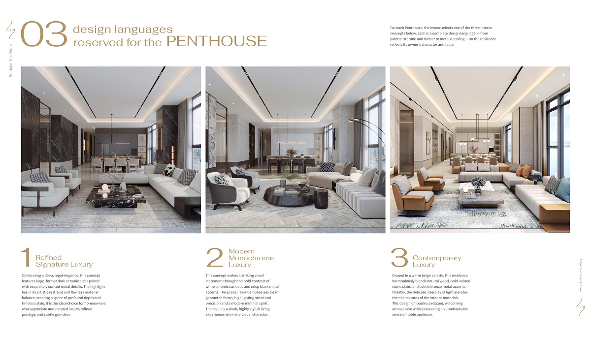 Penthouse The Prime Starlake 3 thiết kế nội thất penthouse